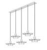 Z-Lite Ludo 5 Light Linear Chandelier in Brushed Nickel (829P12-5L-BN-LED)