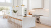 Z-Lite Ludo 1 Light Pendant in Matte White + Modern Gold (829P16-MW-MGLD-LED)
