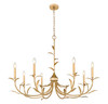 Z-Lite Aslin 8 Light Chandelier in Gold Leaf (830-42GLF)