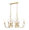 Z-Lite Aslin 6 Light Linear Chandelier in Gold Leaf (830-44L-GLF)