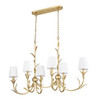 Z-Lite Aslin 6 Light Linear Chandelier in Gold Leaf (830-44L-GLF)