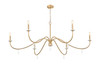 Z-Lite Toussant 6 Light Chandelier in Modern Gold (6103-63MGLD)
