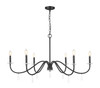 Z-Lite Toussant 6 Light Chandelier in Matte Black
 (6103-45MB)