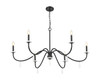 Z-Lite Toussant 6 Light Chandelier in Matte Black
 (6103-45MB)