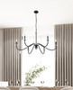 Z-Lite Toussant 6 Light Chandelier in Matte Black
 (6103-45MB)