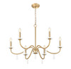 Z-Lite Toussant 6 Light Chandelier in Modern Gold (6103-32MGLD)