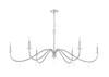 Z-Lite Toussant 6 Light Chandelier in 
Brushed Nickel (6103-63BN)