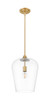 Z-Lite Joliet 1 Light Pendant in Burnished Brass (473P12-BBR)