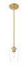 Z-Lite Joliet 1 Light Pendant in Burnished Brass (473MP-BBR)