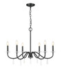 Z-Lite Toussant 6 Light Chandelier in Matte Black
 (6103-32MB)