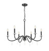 Z-Lite Toussant 6 Light Chandelier in Matte Black
 (6103-32MB)