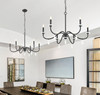 Z-Lite Toussant 6 Light Chandelier in Matte Black
 (6103-32MB)