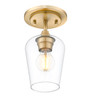 Z-Lite Joliet 1 Light Flush Mount in Burnished Brass (473F1-BBR)