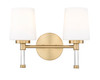 Z-Lite Henri 2 Light Vanity in Modern Gold (7700-2V-MGLD)