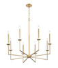 Z-Lite Gaultier 8 Light Chandelier in Modern Gold (6100-8MGLD)