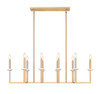 Z-Lite Gaultier 10 Light Linear Chandelier in Modern Gold (6100-10L-MGLD)