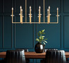 Z-Lite Gaultier 10 Light Linear Chandelier in Modern Gold (6100-10L-MGLD)