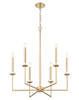 Z-Lite Gaultier 6 Light Chandelier in Modern Gold (6100-6MGLD)