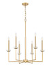 Z-Lite Gaultier 6 Light Chandelier in Modern Gold (6100-6MGLD)