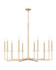 Z-Lite Gaultier 10 Light Chandelier in Modern Gold (6100-10MGLD)