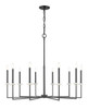 Z-Lite Gaultier 10 Light Chandelier in Matte Black + Modern Gold (6100-10MB)
