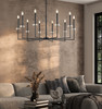 Z-Lite Gaultier 10 Light Chandelier in Matte Black + Modern Gold (6100-10MB)