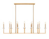 Z-Lite Gaultier 12 Light Linear Chandelier in Modern Gold (6100-12L-MGLD)