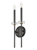 Z-Lite Gaultier 2 Light Wall Sconce in Matte Black + Modern Gold (6100-2S-MB)