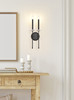 Z-Lite Gaultier 2 Light Wall Sconce in Matte Black + Modern Gold (6100-2S-MB)