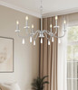 Z-Lite Toussant 6 Light Chandelier in 
Brushed Nickel (6103-32BN)