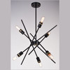 Vaxcel Halsted 24.25-in 6 Light Pendant Black and Satin Brass (P0390R)