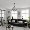 Vaxcel Rad 23.5-in. 4 Light Pendant Black and Satin Nickel (P0373R)