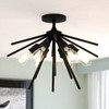 Vaxcel Estelle 24-in. Semi-Flush Mount Matte Black (C0273R)