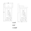 Vaxcel Acadia 12.25-in. H Outdoor Wall Light Matte Black (T0811)