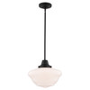 Vaxcel Eastgate 12-in. W 1 Light Pendant Matte Black (P0453)