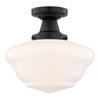 Vaxcel Eastgate 12-in. W Semi-Flush Mount Ceiling Light Matte Black (C0350)