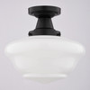 Vaxcel Eastgate 12-in. W Semi-Flush Mount Ceiling Light Matte Black (C0350)