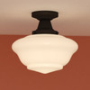 Vaxcel Eastgate 12-in. W Semi-Flush Mount Ceiling Light Matte Black (C0350)