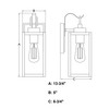 Vaxcel Clinton 13.75-in. H Outdoor Wall Light Matte Black (T0808)