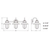 Vaxcel Galena 3 Light Vanity Matte Black and Satin Nickel (W0403R)
