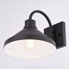 Vaxcel Highland Park 9-in. W Outdoor Wall Light Matte Black and White (T0801)