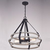 Vaxcel Taylor 24-in. 4 Light Pendant Textured Black and Ash Gray (P0371R)