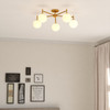 Vaxcel Armitage 32-in. W 5 Light Semi-Flush Muted Brass (C0348)