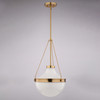 Vaxcel Lincoln 12.75-in. W 1 Light Pendant Muted Brass (P0448)