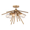 Vaxcel Estelle 24-in Semi Flush Ceiling Light Natural Brass (C0162R)