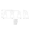 Vaxcel Harper 3 Light Vanity Natural Brass (W0470R)