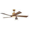 Vaxcel Wedgewood 60-in. LED Ceiling Fan Satin Brass with Dark Elm Blades (F0133)