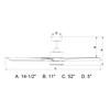 Vaxcel Redmond 52-in. LED Ceiling Fan Satin Brass (F0138)