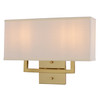 Vaxcel Glenview 15-in. W 2 Light Wall Light Satin Brass (W0552)