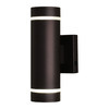 Vaxcel Chiasso 11.25-in.H LED Outdoor Wall Light Deep Bronze (T0822)